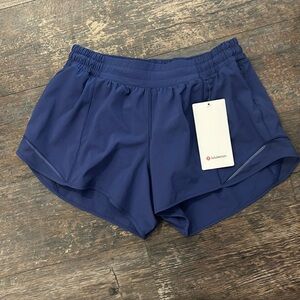 Lululemon Hotty Hot Shorts 4” Blue 10 Tall
